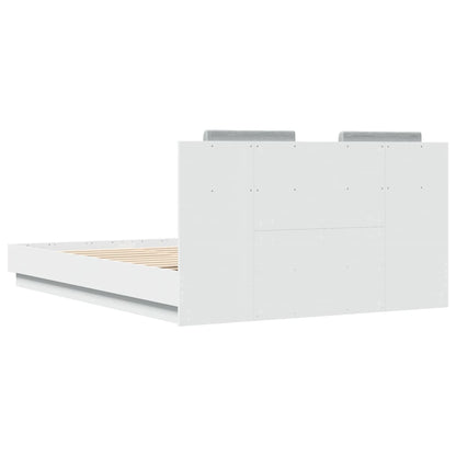 vidaXL Bed Frame | White | Engineered Wood, Plywood | Double | Bed Frame