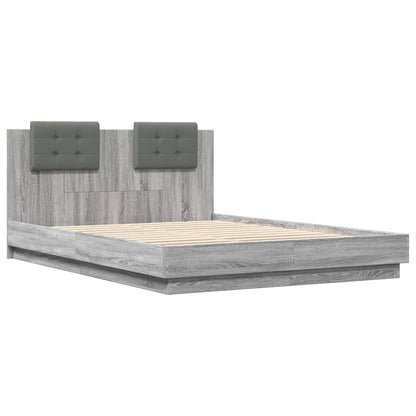 vidaXL Bed Frame | Grey sonoma | Engineered wood | 120 x 200 cm | Bed Frame