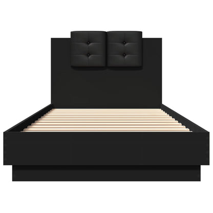 vidaXL Bed Frame with LED without Mattress Black 100x200 cm