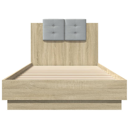 vidaXL Bed Frame | Sonoma Oak | Engineered wood, Plywood | Single | Bed Frame