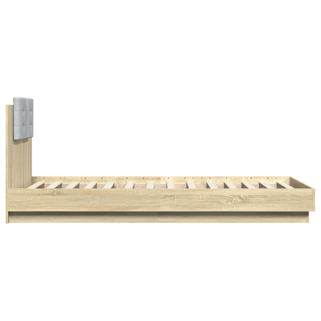 vidaXL Bed Frame | Sonoma Oak | Engineered wood, Plywood | Single | Bed Frame