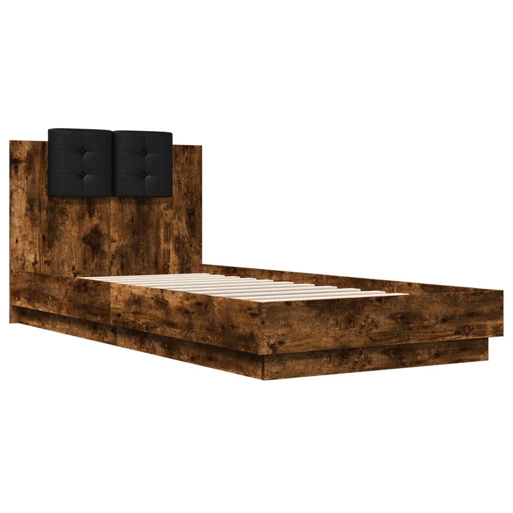 vidaXL Bed Frame | Smoked Oak | Engineered wood, Plywood | Single | Bed Frame