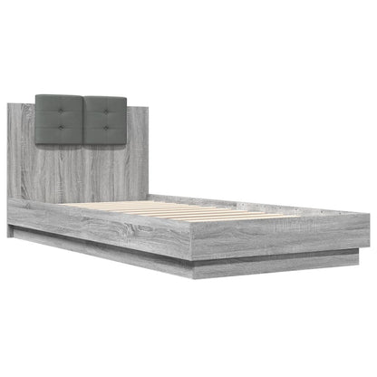 vidaXL Bed Frame | Grey sonoma | Engineered wood, Plywood | Single | Bed Frame