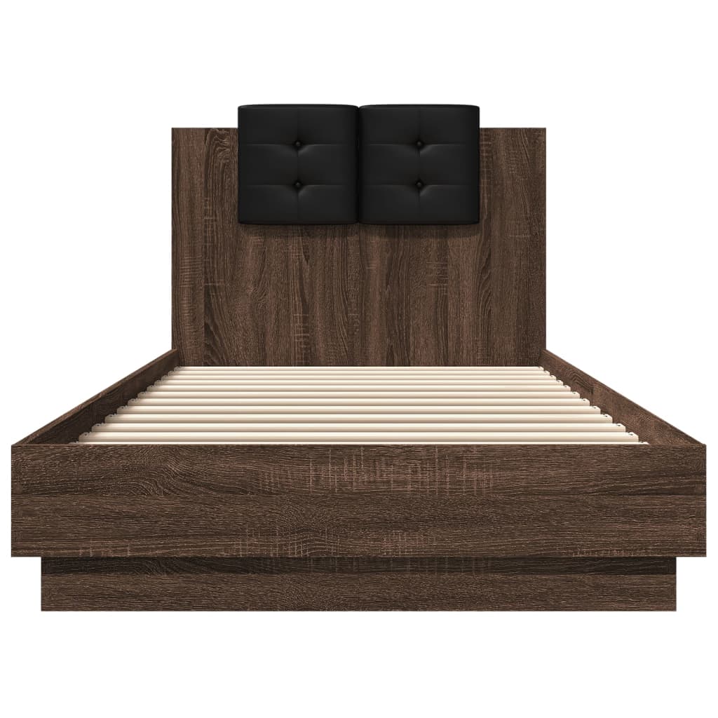 vidaXL Bed Frame | Brown Oak | Engineered wood | Single | Bed Frame