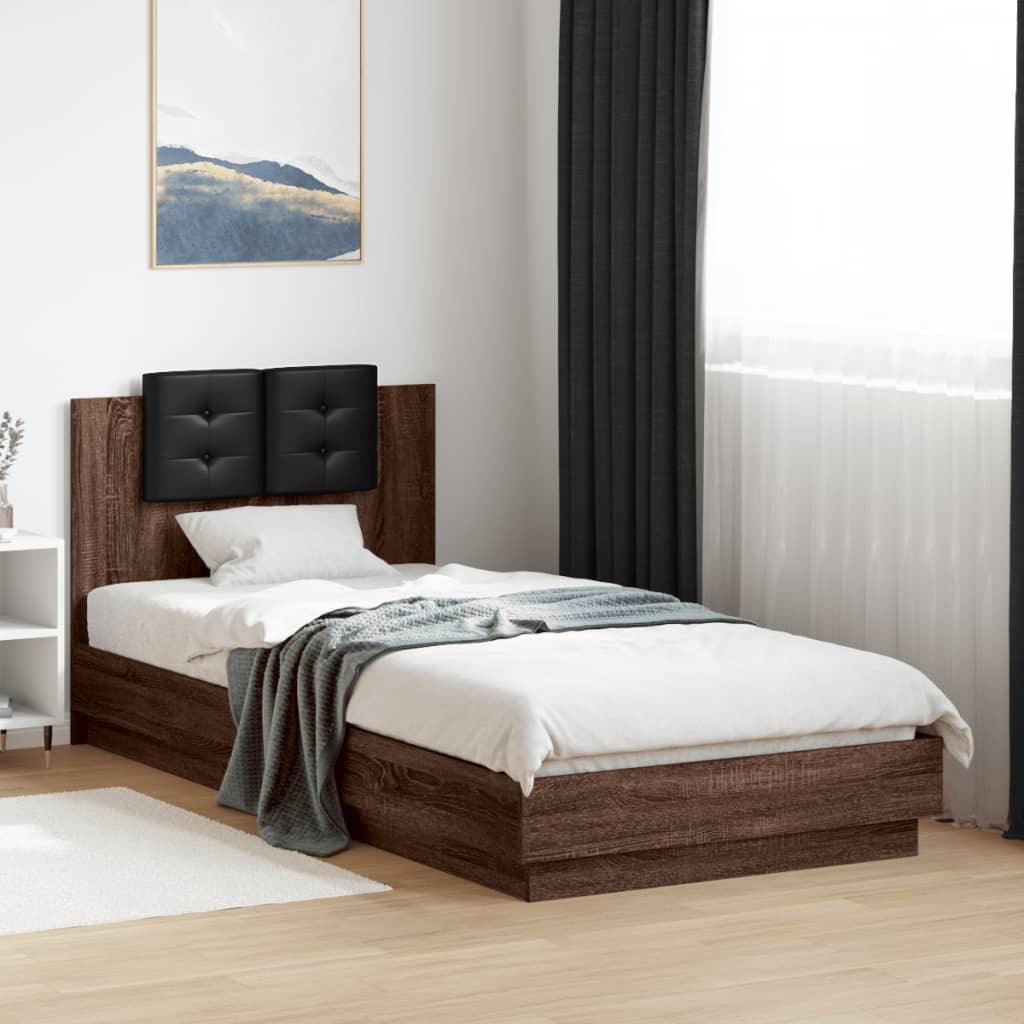 vidaXL Bed Frame | Brown Oak | Engineered wood | Single | Bed Frame