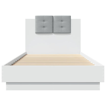 vidaXL Bed Frame | White | Engineered wood and plywood | Single | Bed Frame