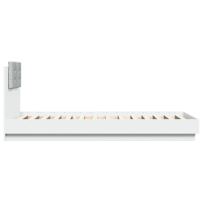 vidaXL Bed Frame | White | Engineered wood and plywood | Single | Bed Frame