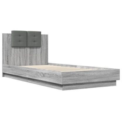 vidaXL Bed Frame | Grey Sonoma | Engineered wood | 90x200 cm | Bed Frame