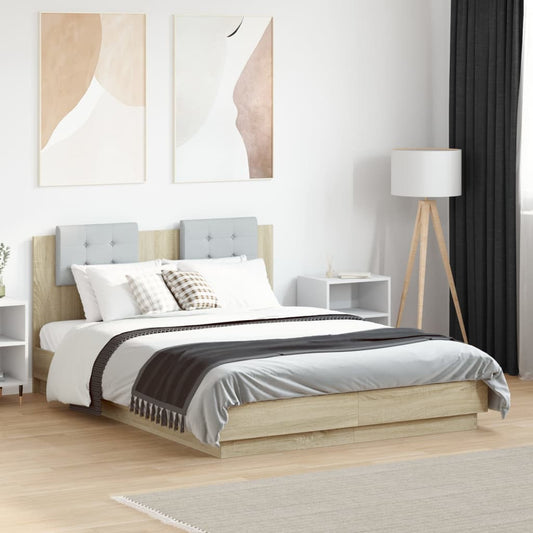 vidaXL Bed Frame | Sonoma Oak | Engineered wood | Small Double | Bed Frame