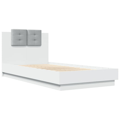 vidaXL Bed Frame | White | Engineered wood | Single | Bed Frame | Rectangular