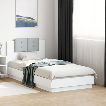 vidaXL Bed Frame | White | Engineered wood | Single | Bed Frame | Rectangular