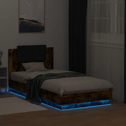vidaXL Bed Frame | Smoked Oak | Engineered wood | Single | Bed Frame