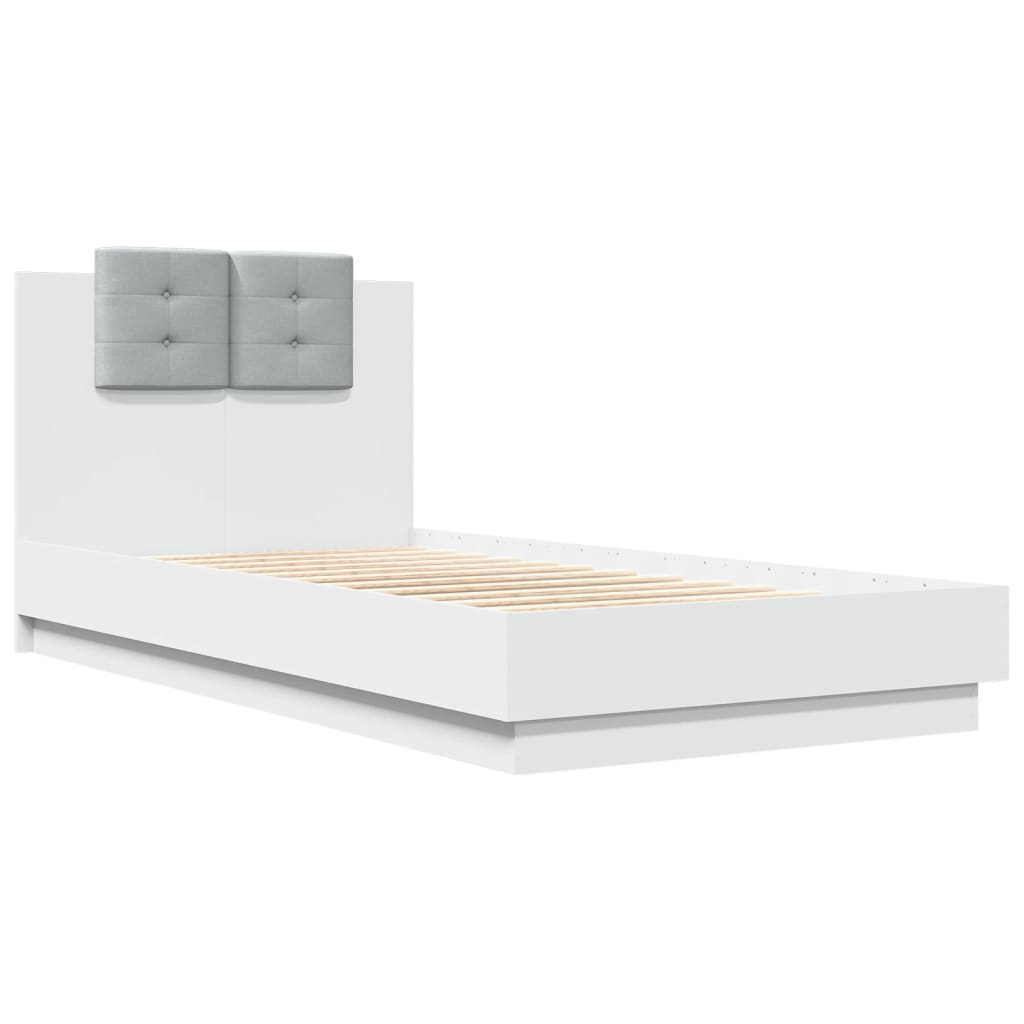 vidaXL Bed Frame | White | Engineered Wood, Plywood | Small Single | Bed Frame