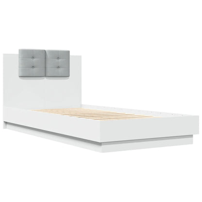vidaXL Bed Frame | White | Engineered Wood, Plywood | Small Single | Bed Frame