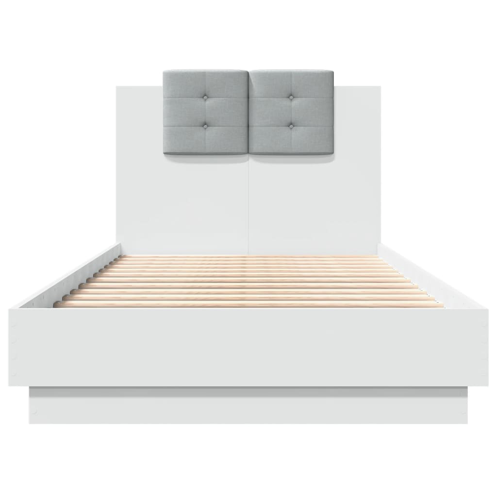 vidaXL Bed Frame | White | Engineered Wood, Plywood | Small Single | Bed Frame