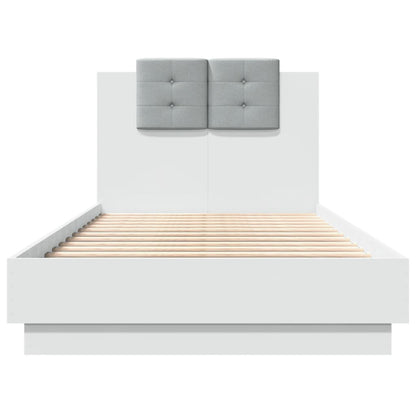 vidaXL Bed Frame | White | Engineered Wood, Plywood | Small Single | Bed Frame