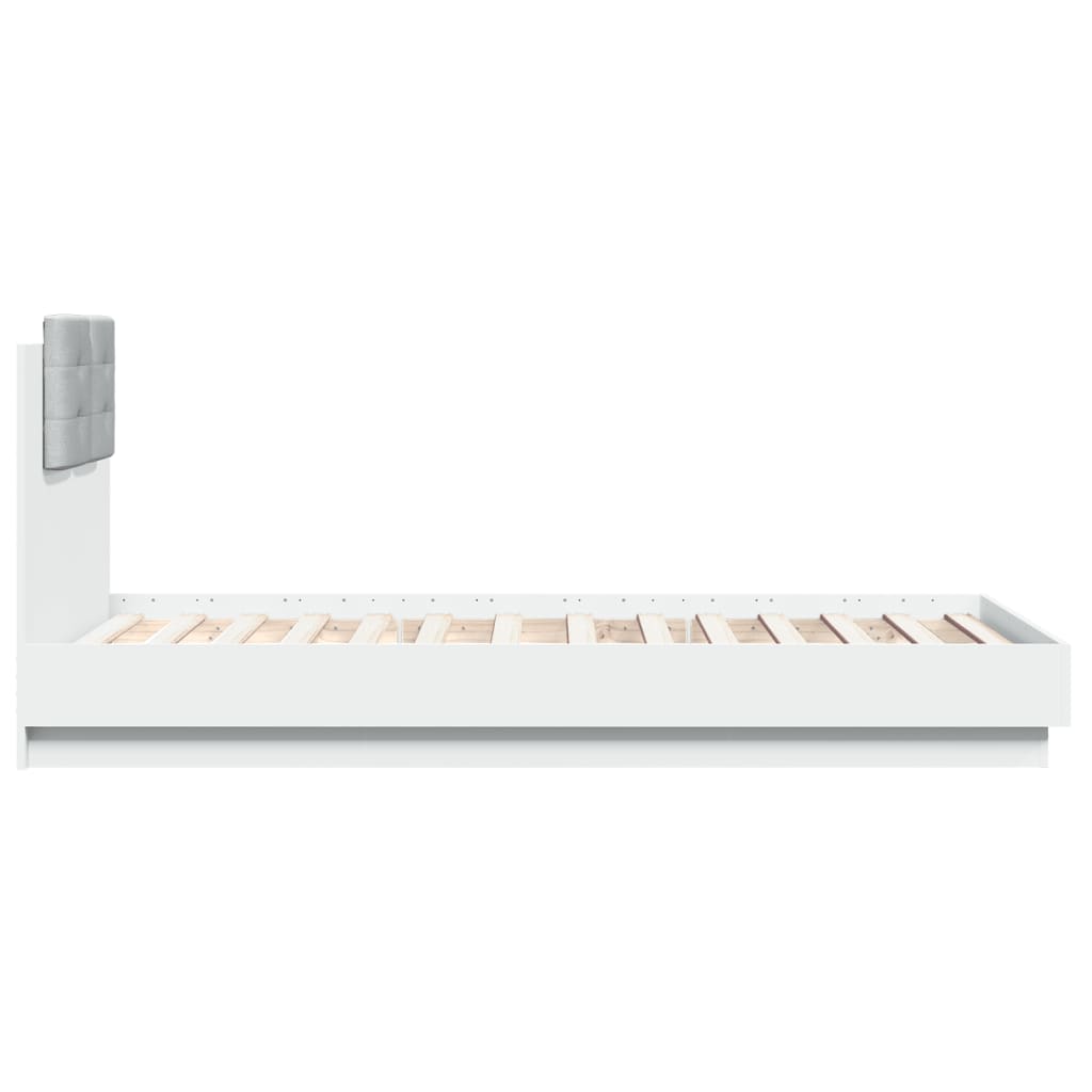 vidaXL Bed Frame | White | Engineered Wood, Plywood | Small Single | Bed Frame