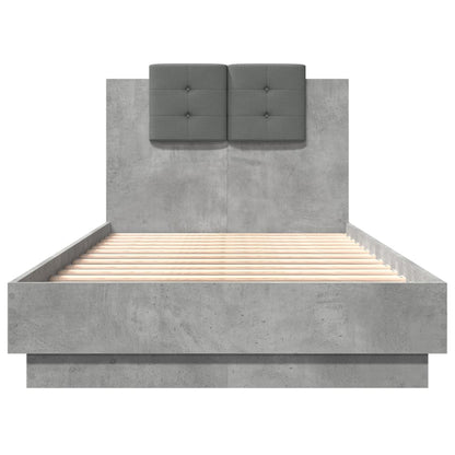 vidaXL Bed Frame | Concrete Grey | Engineered wood | Small Single | Bed Frame