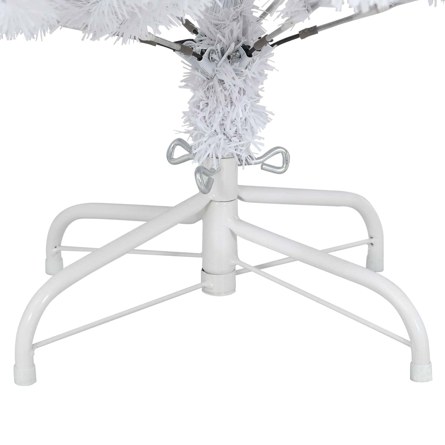 vidaXL Artificial Christmas Tree White 150 cm PVC and Metal