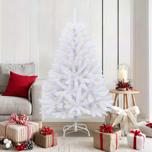 vidaXL Artificial Christmas Tree White 150 cm PVC and Metal