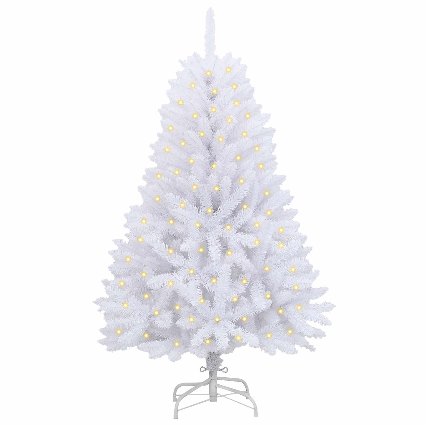 vidaXL Artificial Christmas Tree White 150 cm PVC and Metal