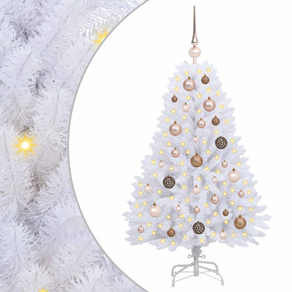 vidaXL Artificial Christmas Tree White 68 x 68 x 120 cm PVC and Metal