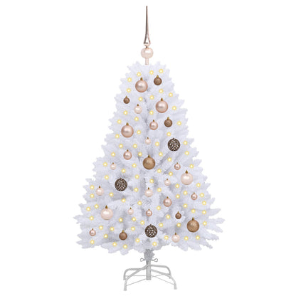 vidaXL Artificial Christmas Tree White 68 x 68 x 120 cm PVC and Metal