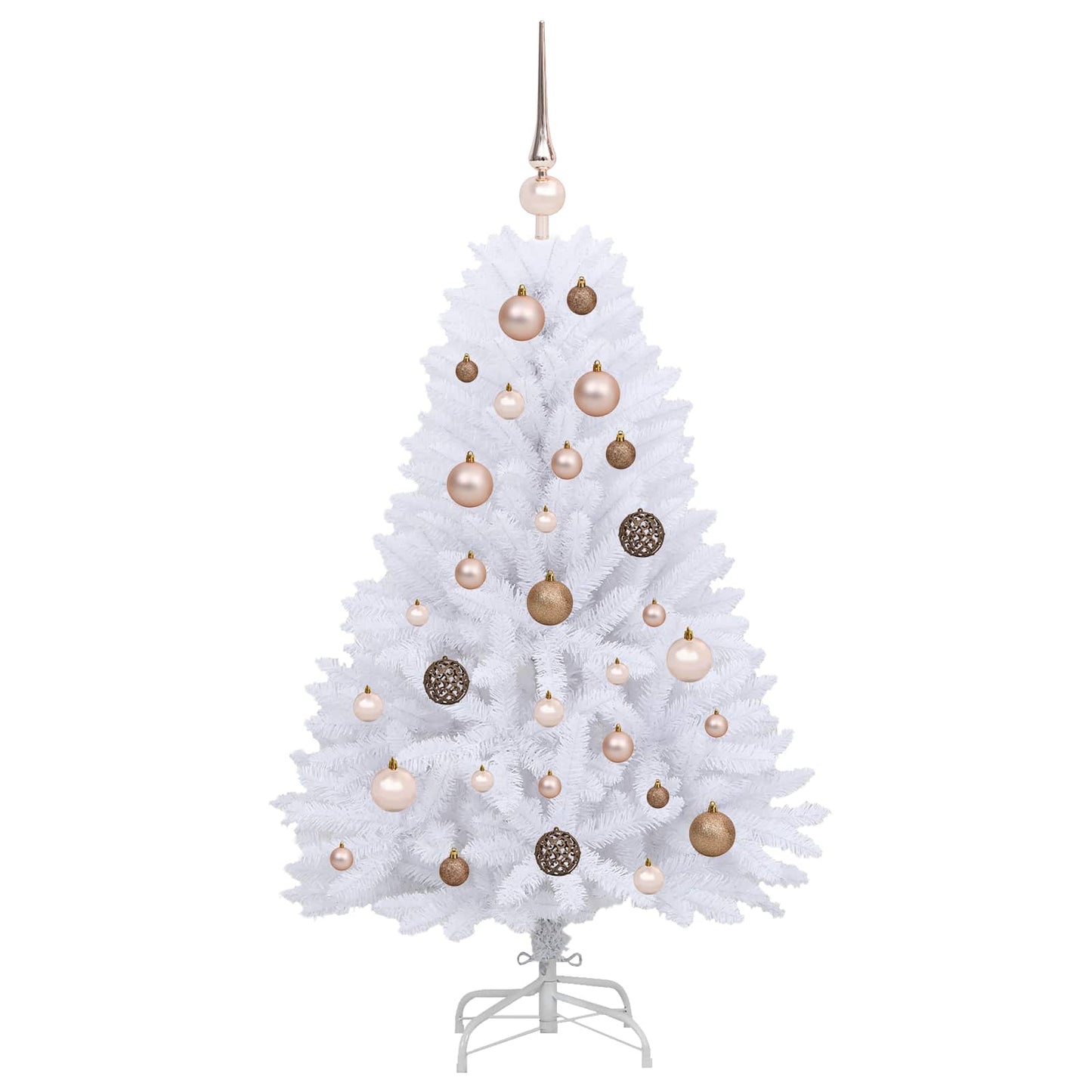 vidaXL Artificial Christmas Tree White 68 x 68 x 120 cm PVC and Metal