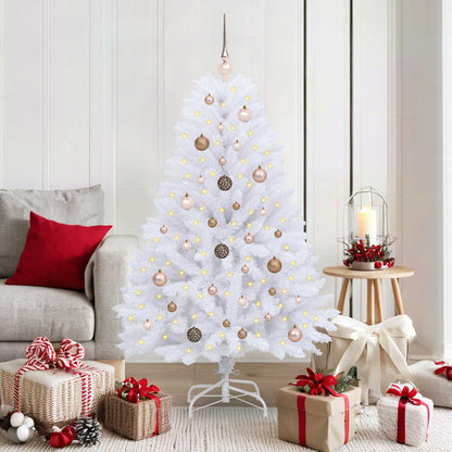 vidaXL Artificial Christmas Tree White 80 x 80 x 150 cm PVC and Metal
