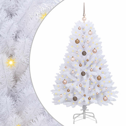 vidaXL Artificial Christmas Tree White 80 x 80 x 150 cm PVC and Metal