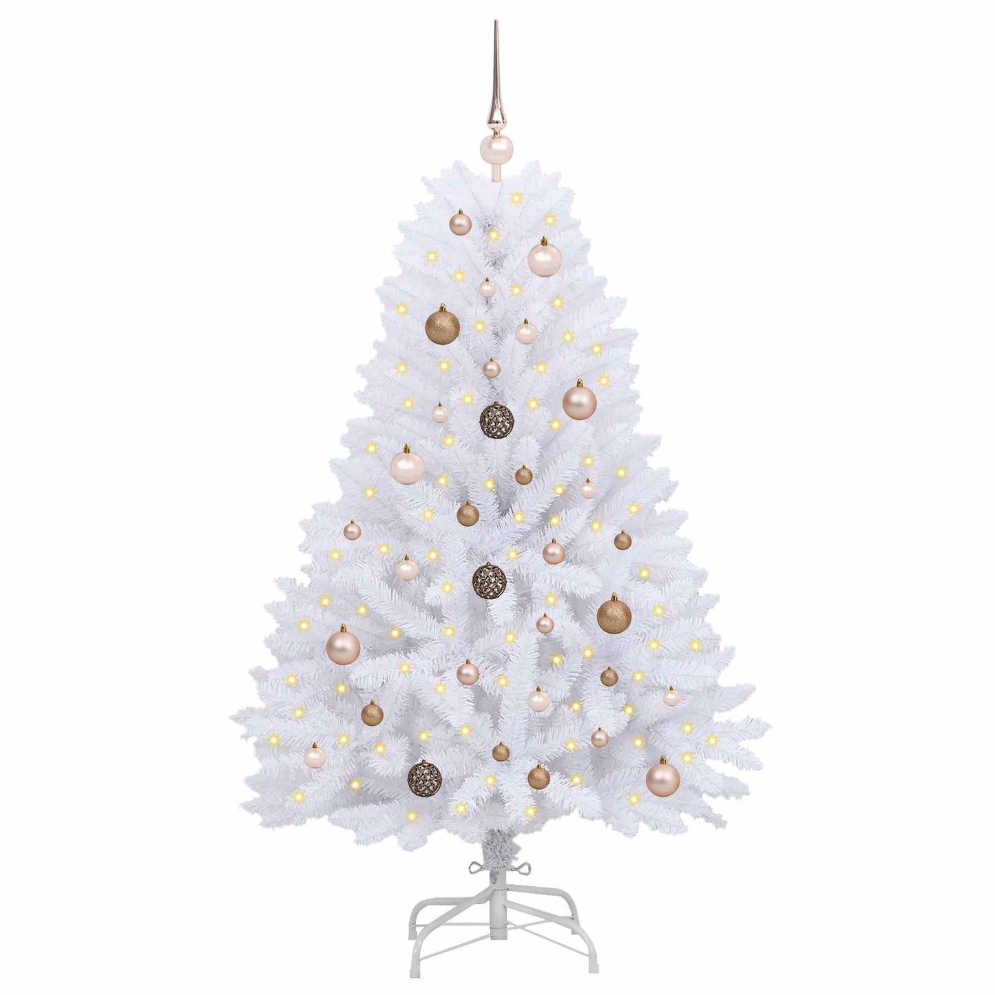 vidaXL Artificial Christmas Tree White 80 x 80 x 150 cm PVC and Metal