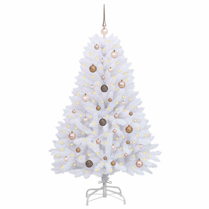 vidaXL Artificial Christmas Tree White 80 x 80 x 150 cm PVC and Metal