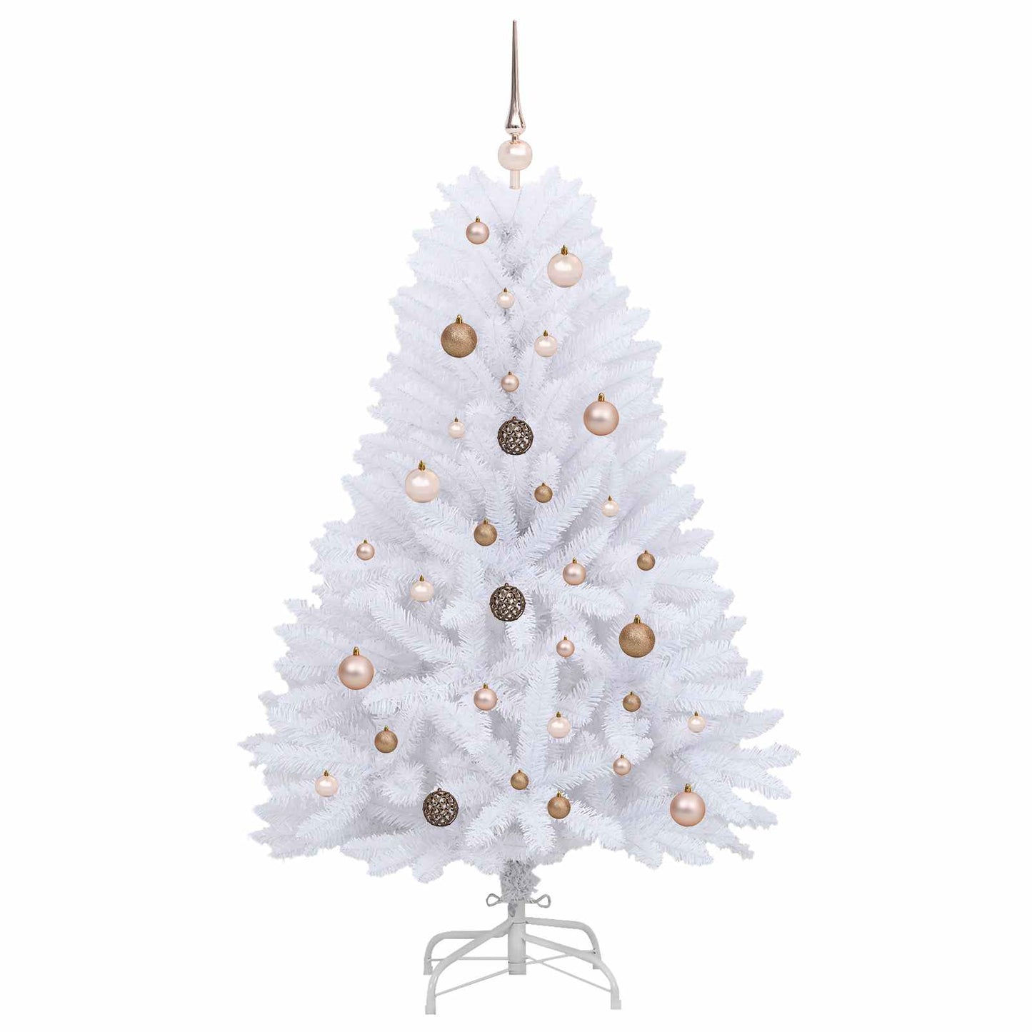 vidaXL Artificial Christmas Tree White 80 x 80 x 150 cm PVC and Metal