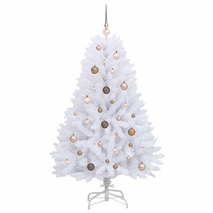 vidaXL Artificial Christmas Tree White 80 x 80 x 150 cm PVC and Metal
