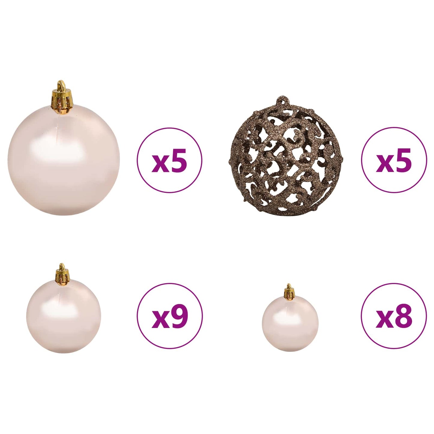 vidaXL Artificial Christmas Tree White 80 x 80 x 150 cm PVC and Metal