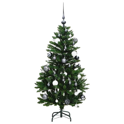 vidaXL Artificial Hinged Christmas Tree 150 LEDs & Ball Set 150 cm