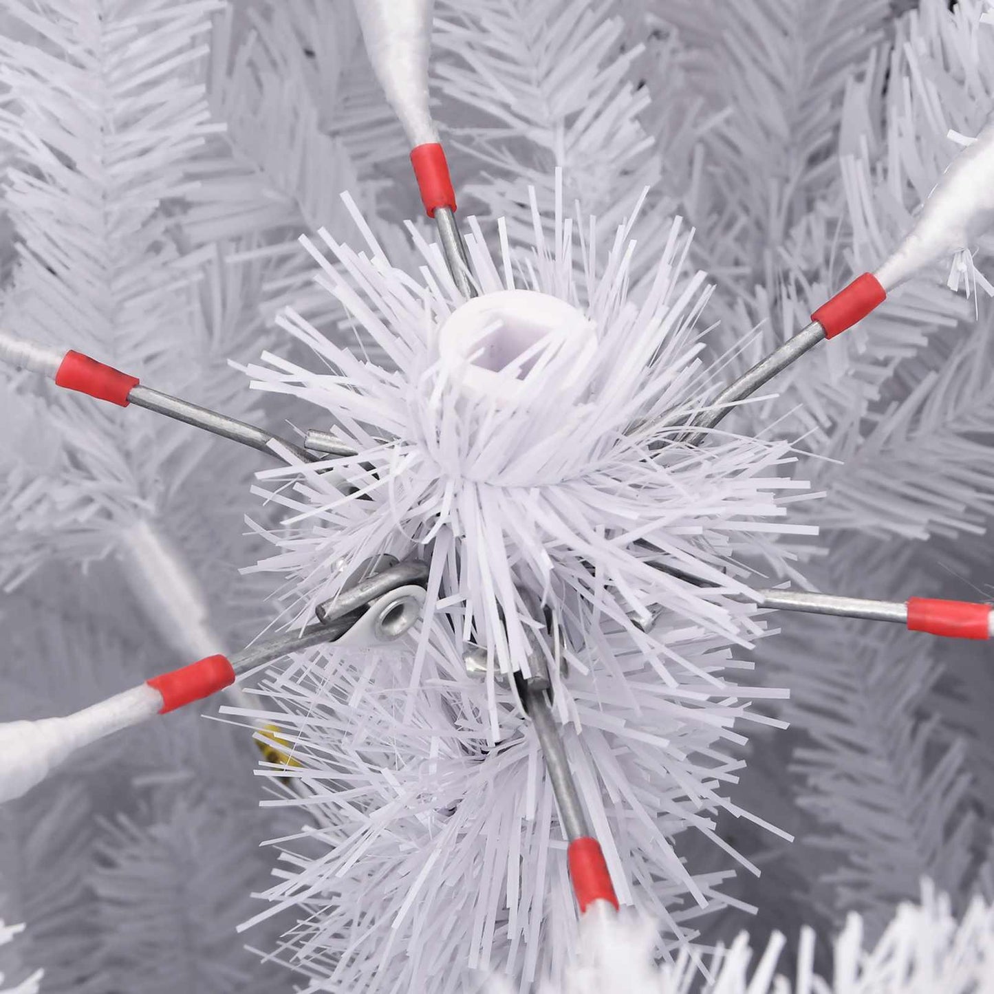 vidaXL Artificial Christmas Tree White 180 cm PVC and Metal