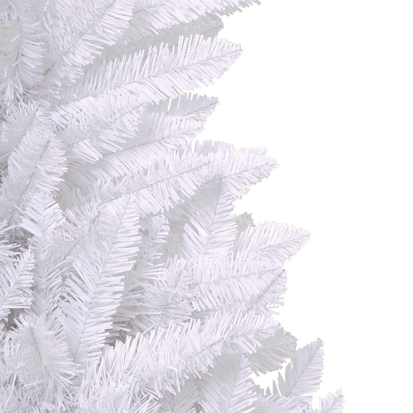 vidaXL Artificial Christmas Tree White 210 cm PVC and Metal