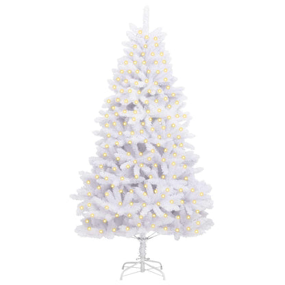 vidaXL Artificial Christmas Tree White 210 cm PVC and Metal