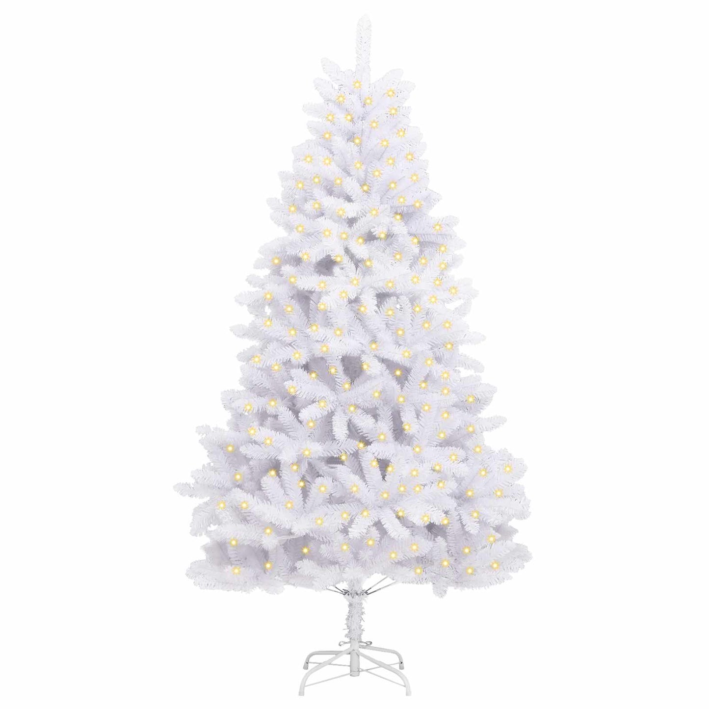 vidaXL Artificial Christmas Tree White 270 cm PVC and Metal