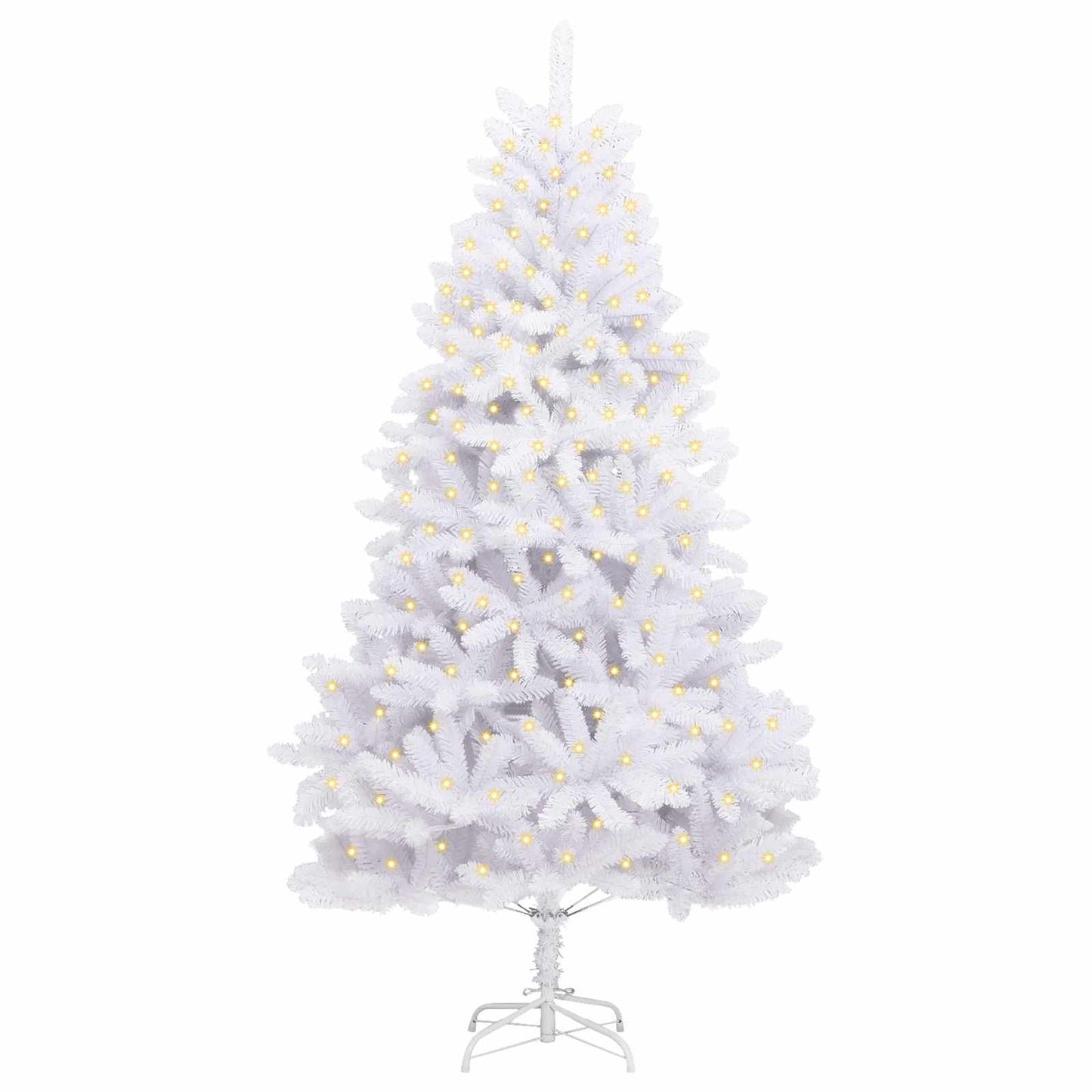 vidaXL Artificial Christmas Tree White 300 cm PVC and Metal