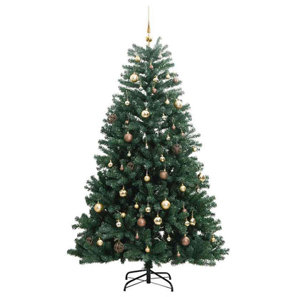 vidaXL Artificial Hinged Christmas Tree 300 LEDs & Ball Set 240 cm