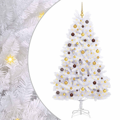 vidaXL Artificial Christmas Tree White 106 x 106 x 210 cm