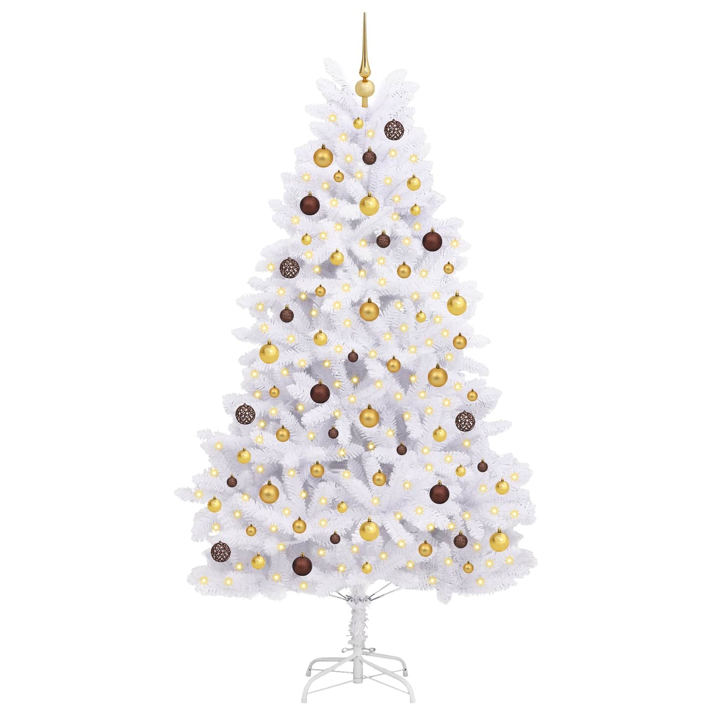 vidaXL Artificial Christmas Tree White 106 x 106 x 210 cm