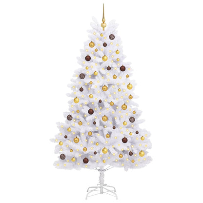 vidaXL Artificial Christmas Tree White 106 x 106 x 210 cm