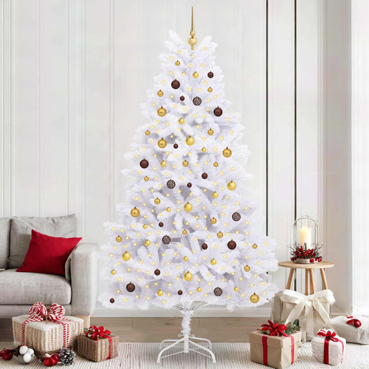 vidaXL Artificial Christmas Tree White 120 x 120 x 240 cm