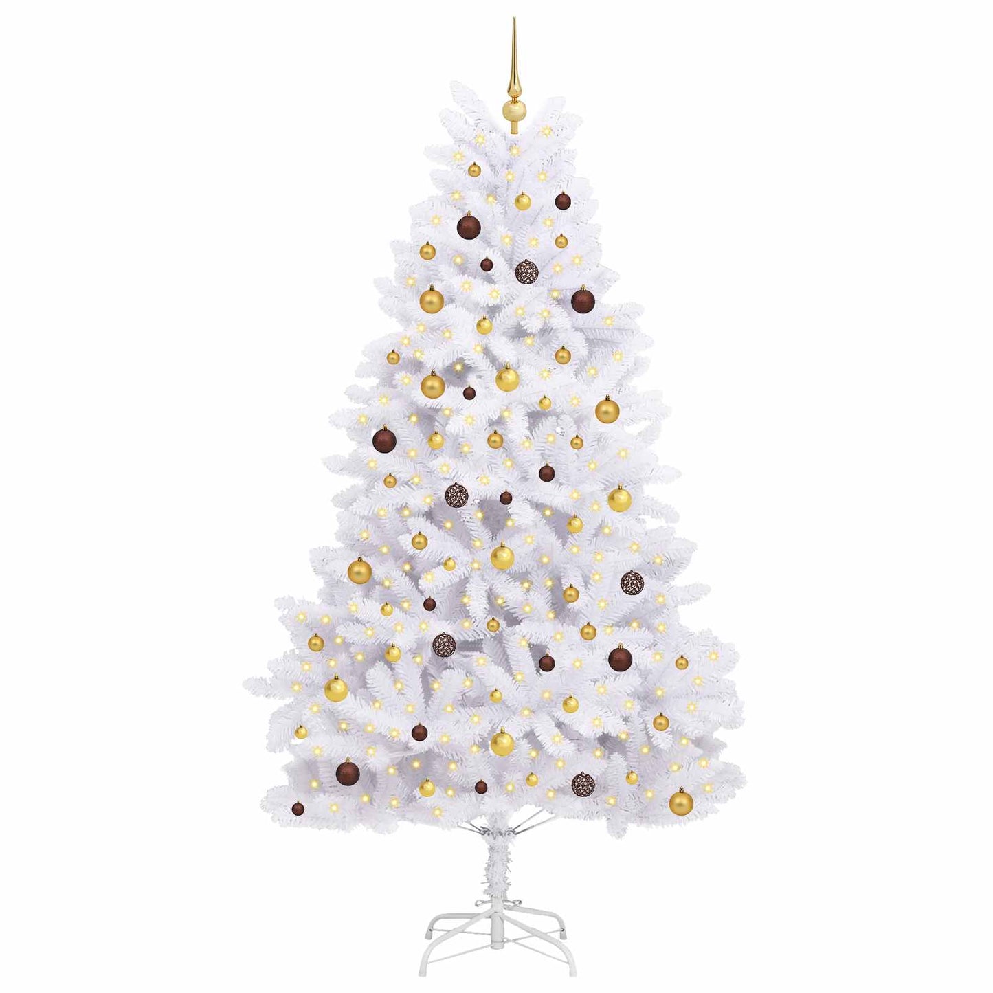 vidaXL Artificial Christmas Tree White 120 x 120 x 240 cm
