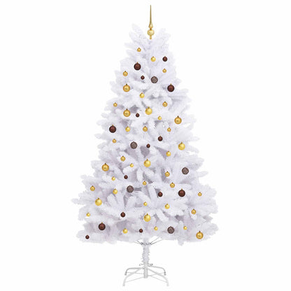 vidaXL Artificial Christmas Tree White 120 x 120 x 240 cm