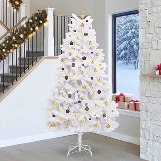 vidaXL Artificial Christmas Tree White 128 x 128 x 270 cm
