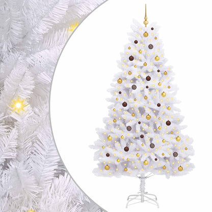 vidaXL Artificial Christmas Tree White 128 x 128 x 270 cm
